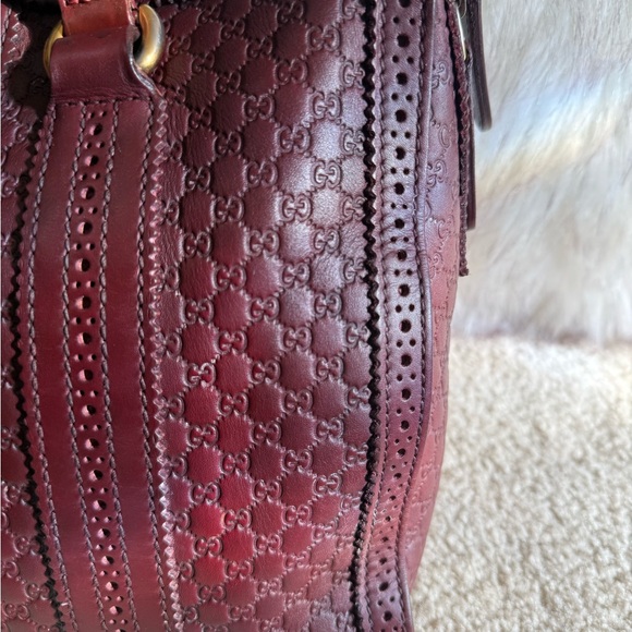 Authentic Gucci Duilio Brogue Boston Bag - Picture 5 of 11